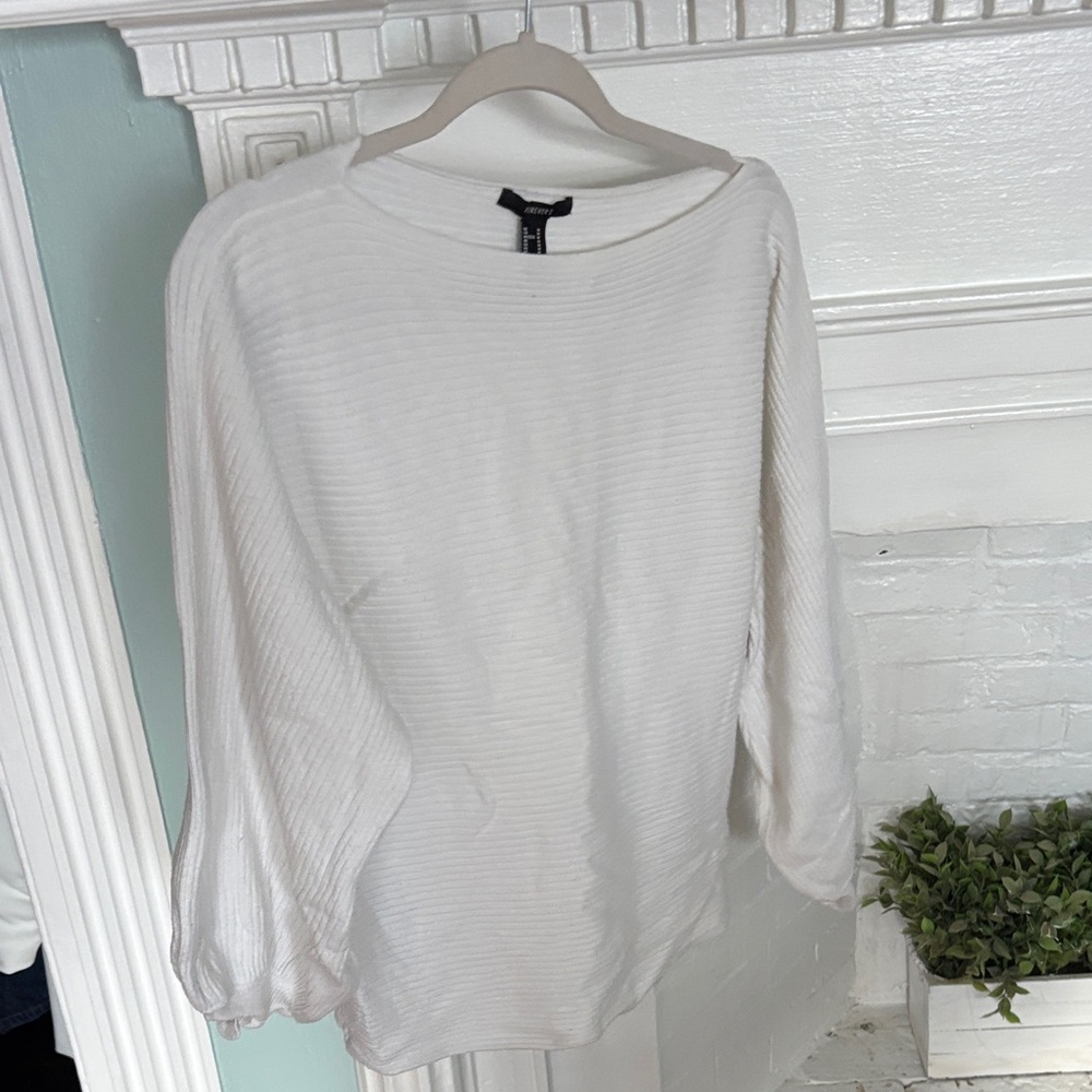 Forever 21 White Textured Blouse